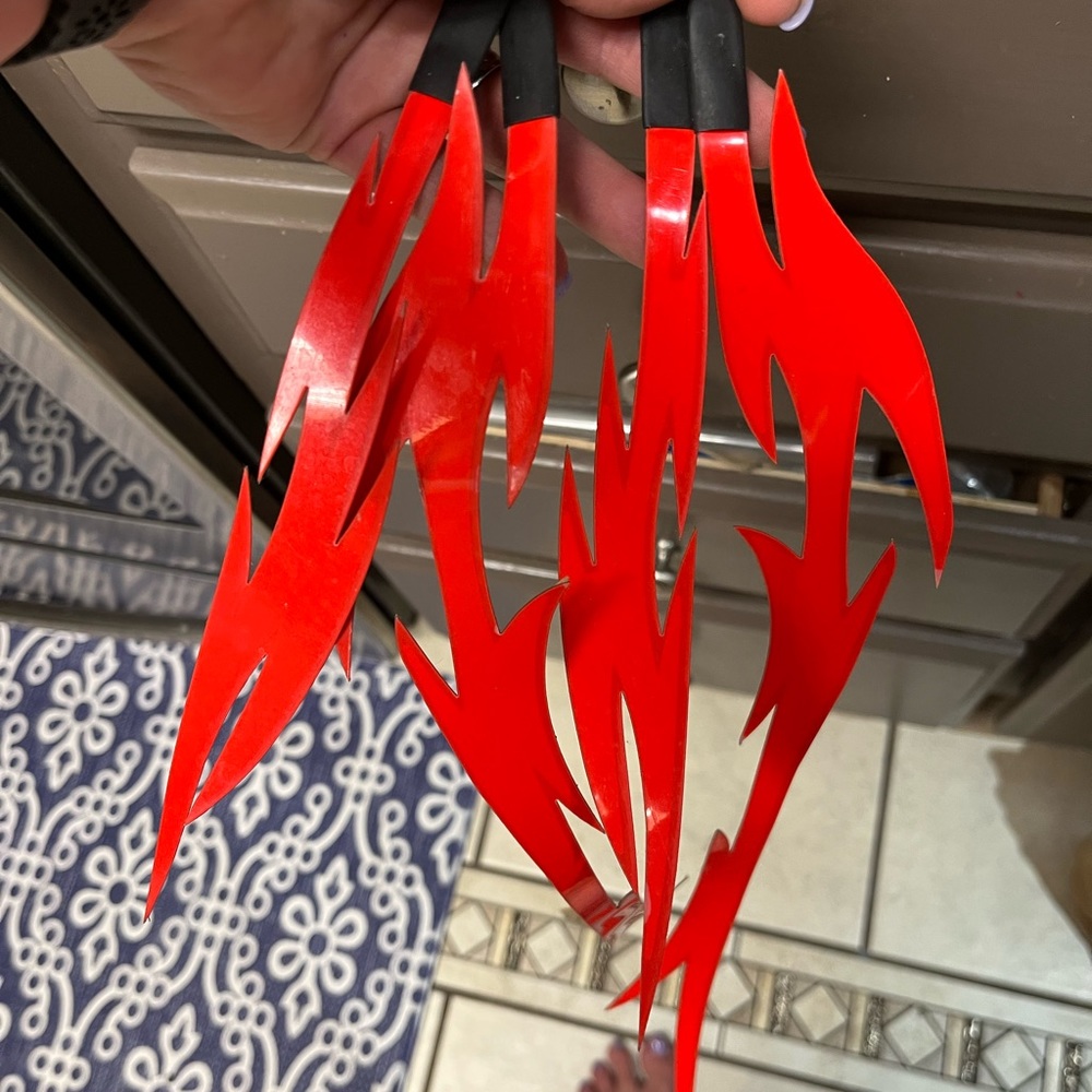 SOLD NWT light up flames for helmet or bike